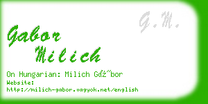 gabor milich business card